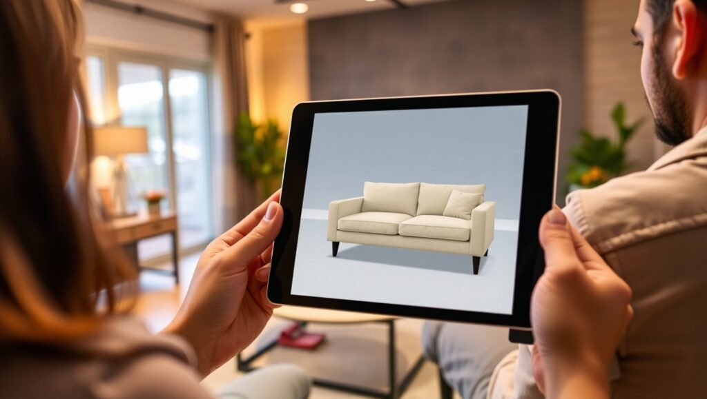 Flux_Schnell_A_family_in_a_modern_living_room_holding_a_tablet_1