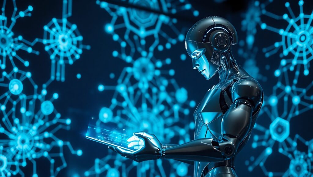 Flux_Schnell_A_sleek_silverfinished_futuristic_humanoid_robot__3