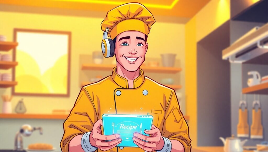 Flux_Schnell_An_artistic_illustration_of_a_human_chef_infused__0